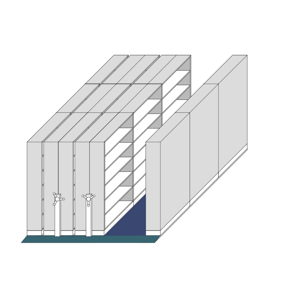 EZR Triple Depth High Density Mobile Roller Racking